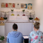 Chanting Prayers during the 2022 online Maitri Divas Puja, hosted by BSDS NZ.