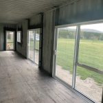 Internal view of the newly arrived container on site.