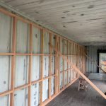 Internal wooden framing now complete.