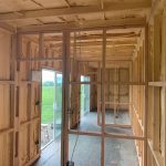 Sprayfoam insulation is installed.