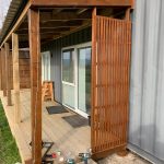 Sept 2022 - Trellis up & staining begins.