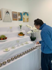 Daily Maitri puja offerings.